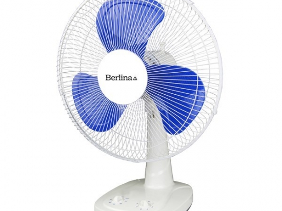 Ventilador BERLINA de Mesa  16" de Plastico 3 Velocidades, 3 Aspas Medidas; 45 x 54 x  26 Cod. HE1509