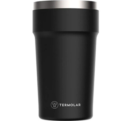 VASO TERMICO TERMOLAR MODELO PUB/CERVEZA 500 ML. COLOR NEGRO 6 HRS. FRIO/10 HORAS CON HIELO/30 MINUTOS CALIENTE COD. R242