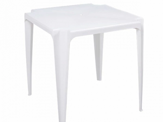 MESA MOR PVC BELA VISTA CUADRADA BLANCA 70 X 70 X 70.5 CM COD. 15151001