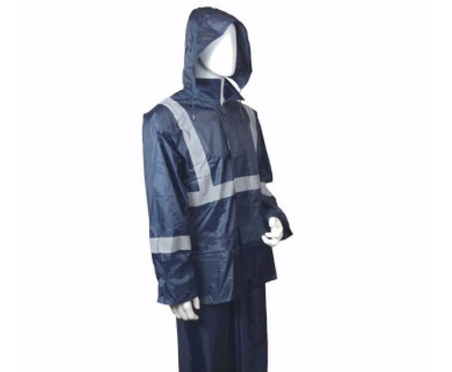 EQUIPO LLUVIA GOLD DRAGON AZUL CON BANDAS REFLECTIVAS CAMPERA Y PANTALON COD. 1599