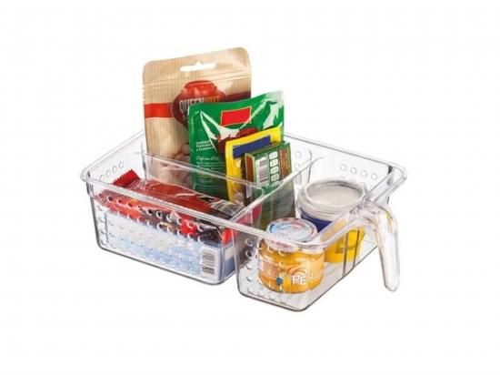 ORGANIZADOR ACRILICO ORDENE CON MANGO 3 DIVISIONES 20,5 X 30 X 9 COD. 48103