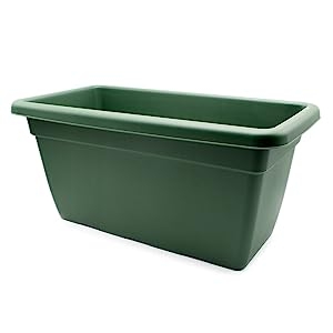 MACETA JARDINERA PLASTICA VERDE SIN PLATO 60 X 16 X 15 COD. 1506