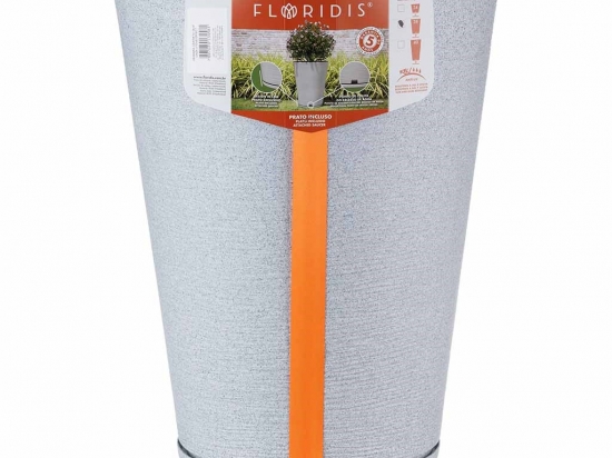 MACETA JARDIN FLORIDIS GENEBRA GRAPHITO EFECTO PIEDRA GRIS 38 X 57 COD. 160042