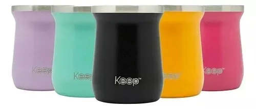 MATE KEEP MODELO HAMMERED ACERO INOXIDABLE DOBLE PARED VARIEDAD DE COLORES COD. 4365