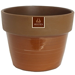 MACETA JARDIN CERAMICA GRETA MORENA 23 X 18 CM DE ALTO MZ3087