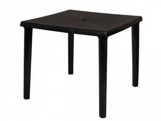 MESA PVC MOR CUADRADA DESMONTABLE 82 X 82 X 17 NEGRA COD. 15151402