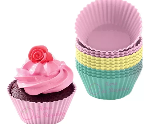 Molde Silicona para Cup Cakes Paq. x 6 Unidades Marca JUXIONG Cod. CJ48