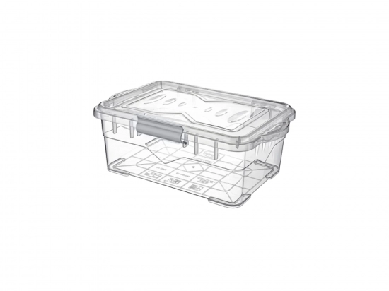 RECIPIENTE MULTIUSO PLASTICO CON TAPA HERMETICA CON BISAGRA 20,8 X 14,2 X 7,2 COD. TA0406