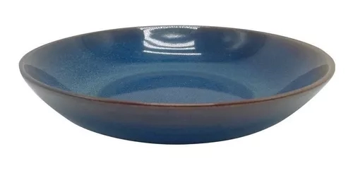 PLATO CERAMICA SELECTA MODELO ORGANIC HONDO 20 CMS. DIAMETRO AZUL COD. 2871016