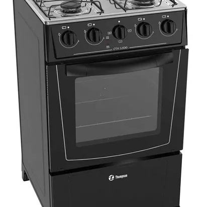 COCINA THOMPSON COMBINADA 4 HORNALLAS A GAS, HORNO ELECTRICO COLOR; NEGRO, TITANIUM  COD. CTH 1500