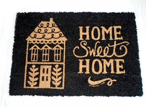 ALFOMBRA ENTRADA FELPUDO COCO 40 X 60 CON DISEÑO; HOME SWEET HOME COD. 4070.1