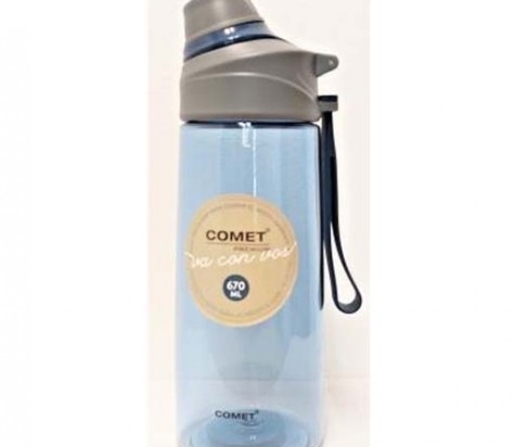 BOTELLA CARAMAÑOLA PLASTICA COMET 670 ML. VARIEDAD DE COLORES COD. C7120