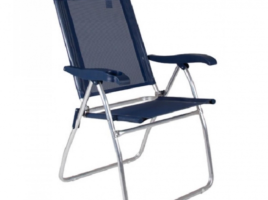 SILLA MOR BOREAL ALUMINIO 4 POSICIONES AZUL  COD. 2165