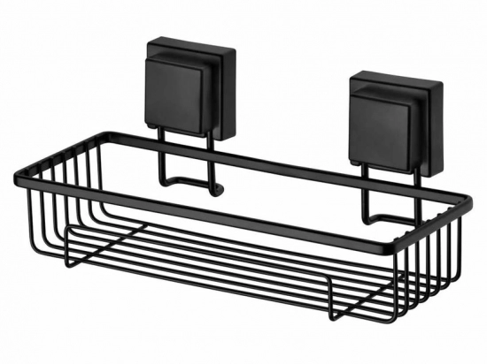 ORGANIZADOR FUTURE PARA BAÑO CON VENTOSA NEGRO MATE COD. FUTURE8050PT