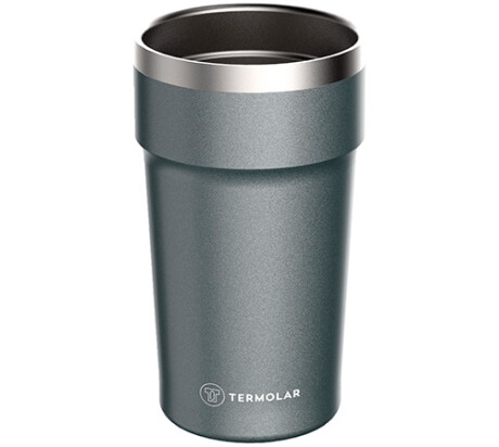 VASO TERMICO TERMOLAR MODELO PUB/CERVEZA 500 ML. COLOR GRIS 6 HRS FRIO/10 HRS. CON HIELO/30 MINUTOS CALIENTE COD. R243