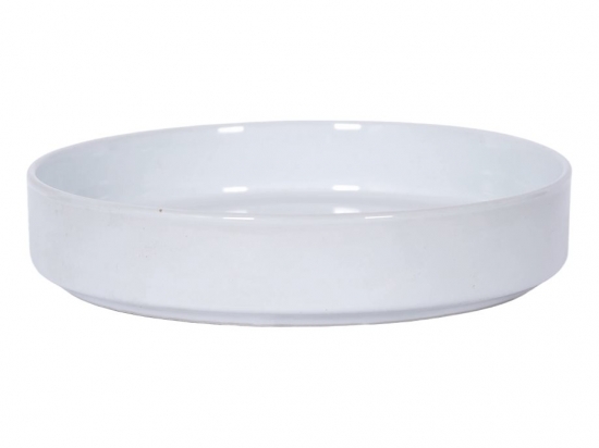 PLATO CERAMICA SELECTA BLANCO HONDO 23 CMS. BORDE RECTO COD. 256020