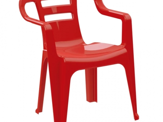 SILLA PVC MOR FLOW CON APOYA BRAZOS ROJA 1183