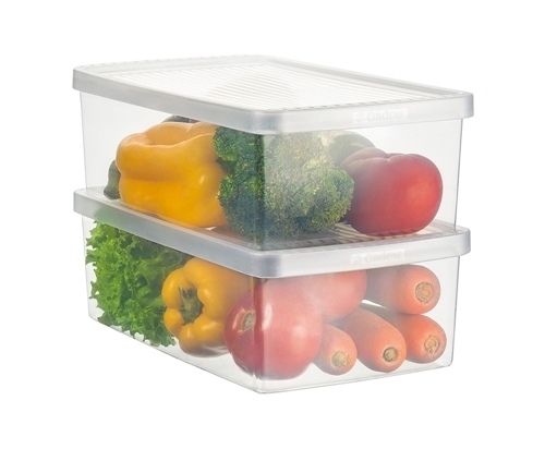 Caja Organizador Marca Ordene Cap. 10.3 Lts. Medidas; 40 X 23 X 13 ALTO Apilable Tapa C/ Respiracion Ideal Uso Refrigerador Cod. OR48013