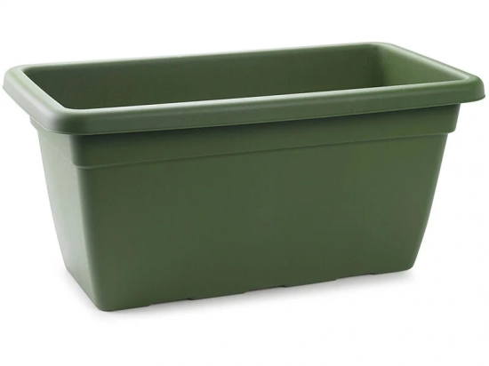 MACETA JARDINERA PLASTICA VERDE SIN PLATO 30 X 16 X 15 COD. 1503