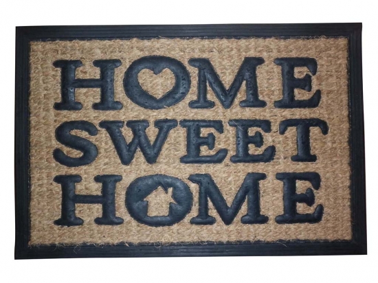 ALFOMBRA  ENTRADA FELPUDO SELECTA COCO/GOMA 40 X 60 HOME SWEET COD. 185145