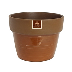 MACETA JARDIN CERAMICA GRETA MORENA 18 X 14 CM DE ALTO MZ3063