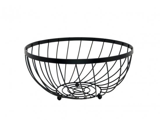 Canasto frutero metalico negro Marca SELECTA Medidas; 30 cms. diametro x 13,8 de alto Cod. 176081