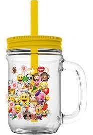 VASO JARRO CON ASA EMOJI CON SORBITO GR16086