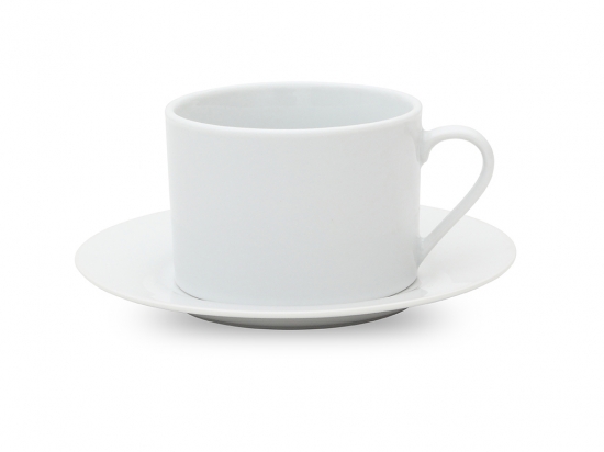 Taza Ceramica Blanca SELECTA c/Platillo 220 ml. Cod. 276005