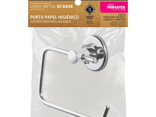 SOPORTE PORTA ROLLO PAPEL HIGIENICO  PRIMAFER ACERO INOXIDABLE PARA PARED COD. PR2831