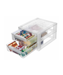 ORGANIZADOR PLASTICO ORDENE 2 CAJONES PEQUEÑOS COD. OR81000