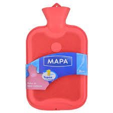 BOLSA AGUA CALIENTE MAPA SIN FORRO 2 TAPONES 2 LITROS