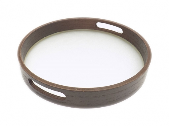 Bandeja MDF/VIDRIO Marca SELECTA Medidas; 30 cms. Diámetro x 4 cms. de alto Cod. 4651826S