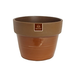 MACETA JARDIN CERAMICA GRETA MORENA 16 X 12 CM DE ALTO MZ3056