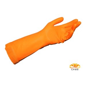 GUANTE GOMA LYSS DEL S AL XL COLOR NARANJA COD. gu02