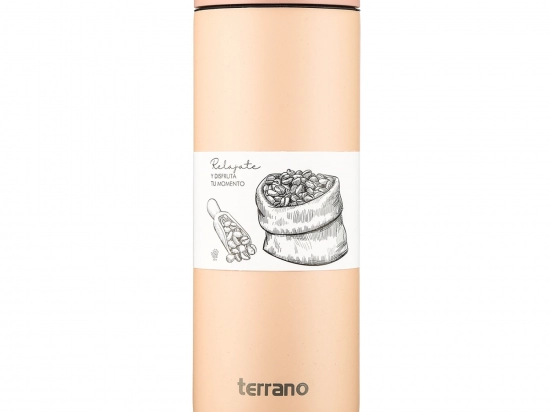 VASO TERMICO ACERO INOXIDABLE TERRANO 500 ML. VARIEDAD DE COLORES COD. VT401004