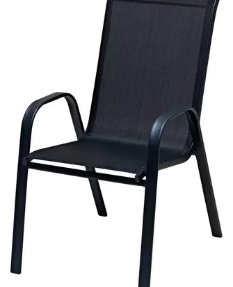 SILLA METAL Y TEXTILINA COLOR NEGRO COD. JLL0211