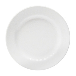 Plato Melamina Marca  SELECTA Diseño Playo Color Blanco Medida; 23 cms. diámetro  X 2 cms. alto Cod.  E16109-B