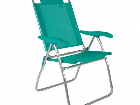 SILLA MOR BOREAL ALUMINIO 4 POSICIONES COLOR VERDE COD. 2169