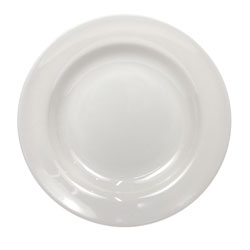 Plato Melamina  Hondo Marca SELECTA Color Blanco Medidas;  25 X 2 cms. Cod.  E24010