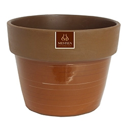 MACETA JARDIN CERAMICA GRETA MORENA 21 X 17 CM DE ALTO MZ3070