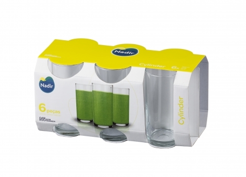 VASO VIDRIO NADIR MODELO 7700  CILYNDER REFRESCO CAJA x 6 COD. NF7700X6