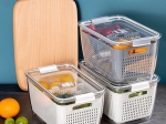 CAJA ORGANIZADORA ACRILICO CON ESCURRIDOR Y TAPA CLIP 28 X 18 X 15 COD. W409 HA3880