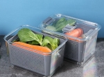 CAJA ORGANIZADORA ACRILICO CON ESCURRIDOR Y TAPA CLIP 20 X 13,5 X 11,6 COD. W408 HA3879