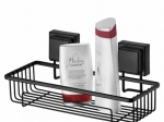 ORGANIZADOR FUTURE PARA BAÑO CON VENTOSA NEGRO MATE COD. FUTURE8050PT