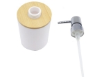 DISPENSADOR JABON LIQUIDO PLASTICO BLANCO Y BAMBOO  COD. HC1466 23SW114