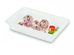 BANDEJA PLASTICA SAN REMO 29 X 20 X 6  CM COLOR BLANCO  COD. 341