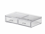 Organizador  Acrilico Marca PARAMOUNT Modelo DIAMOND 2 Cajones Apilables Medidas;  21 X 12 X 5 Cod. 1090