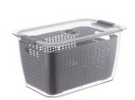 CAJA ORGANIZADORA ACRILICO CON ESCURRIDOR Y TAPA CLIP 20 X 13,5 X 11,6 COD. W408 HA3879