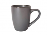 TAZA MUG CERAMICA SELECTA 385 ML. GRIS BORDE NEGRO COD. 256066