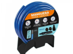 MANGUERA RIEGO ECONOMICA ROLLO 20 MTS. CON ACOPLES Y SOPORTE PARA PARED COD. 13601